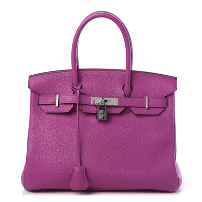Hermes Taurillon Clemence Birkin 30 Magnolia 1 of 9