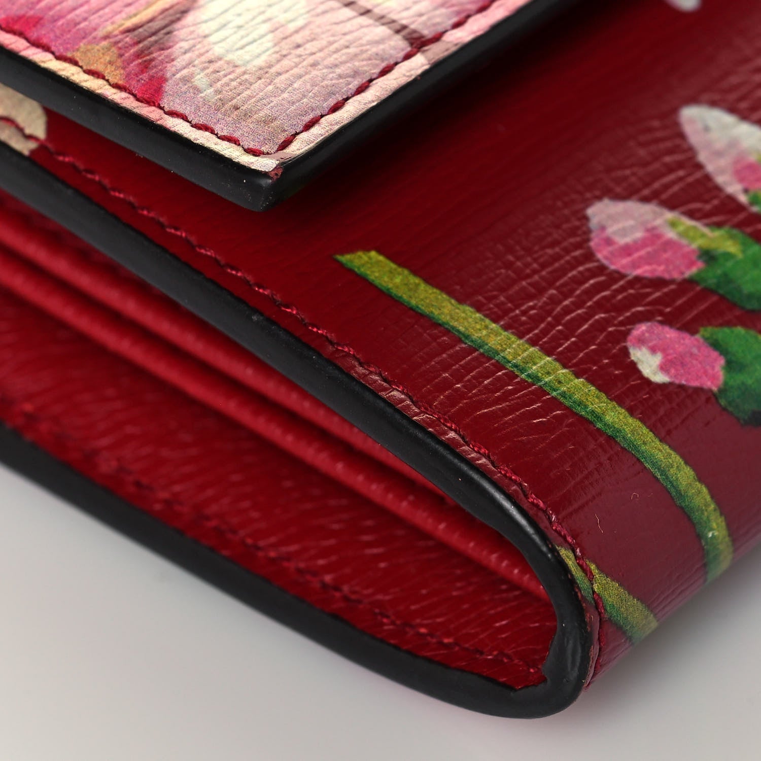 Gucci Calfskin Blooms Print Continental Wallet Romantic Cherry Multicolor 6 of 10