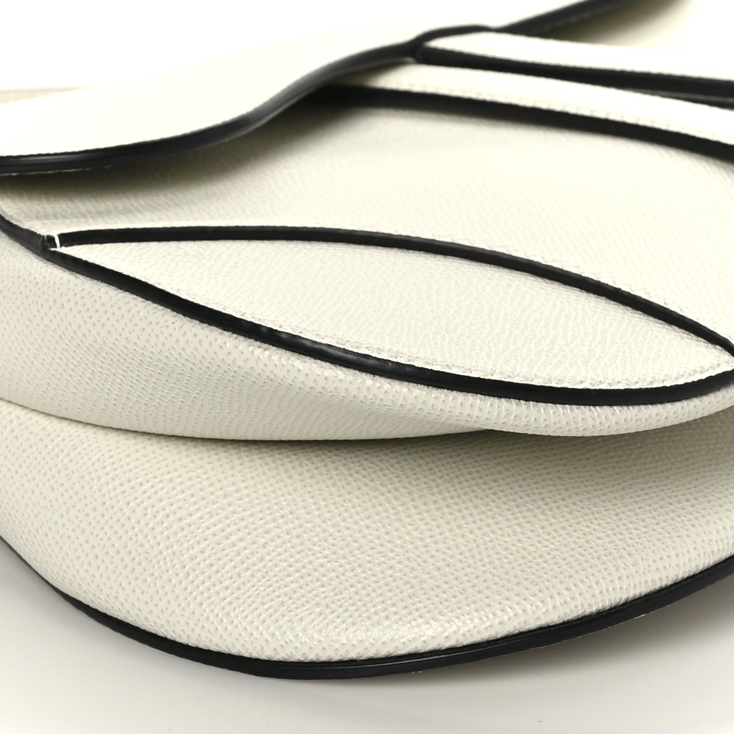 Christian Dior Grained Calfskin Saddle Bag White 8 of 9