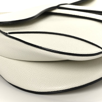 Christian Dior Grained Calfskin Saddle Bag White 8 of 9