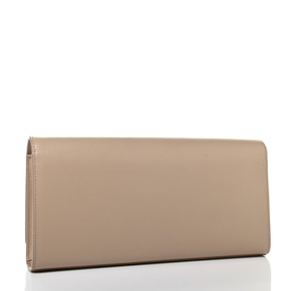Saint Laurent Grain De Poudre Classic Monogram Cassandre Clutch Dark Beige 2 of 4