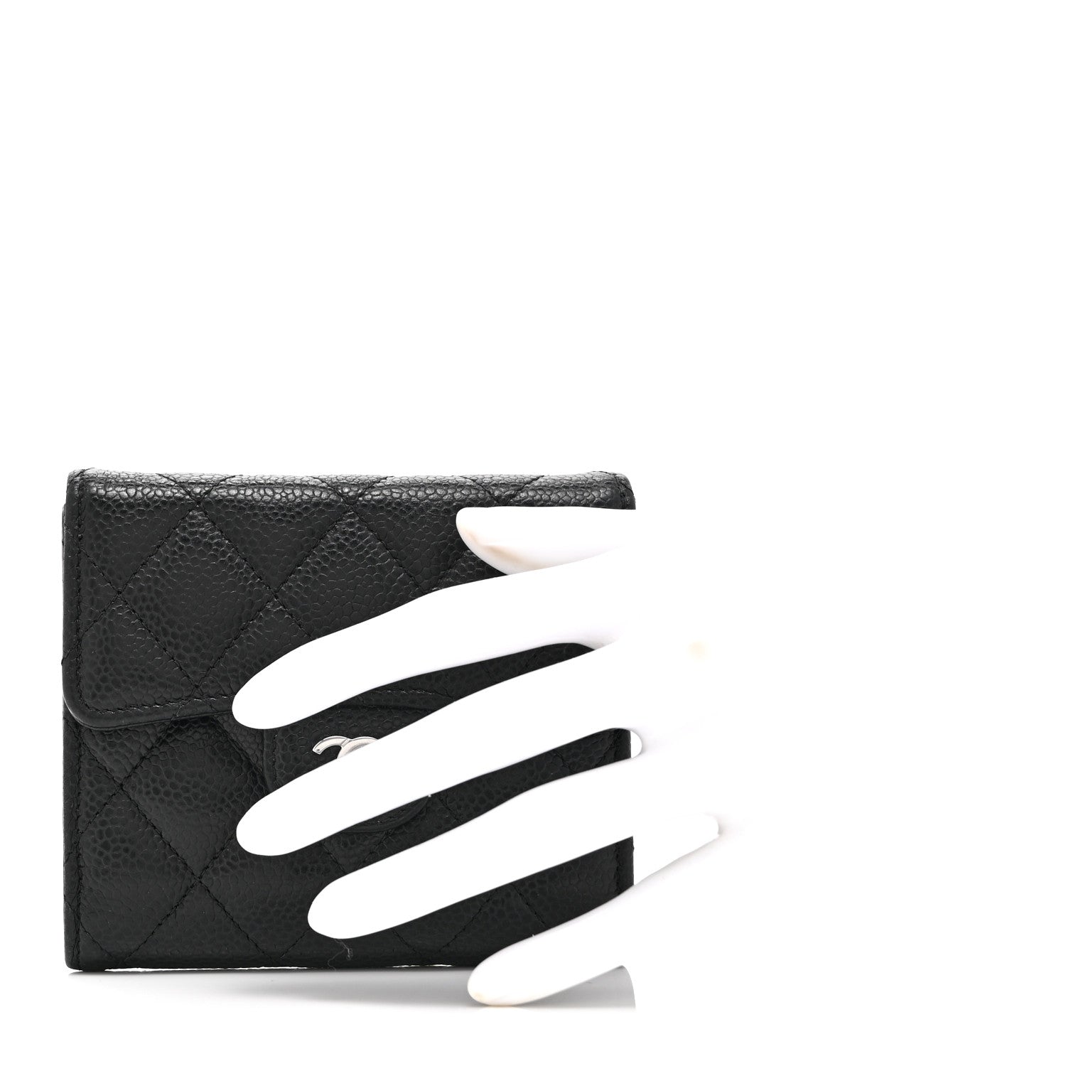 Chanel Caviar Quilted Compact Flap Wallet Black 2 of 11