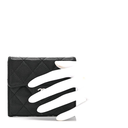 Chanel Caviar Quilted Compact Flap Wallet Black 2 of 11