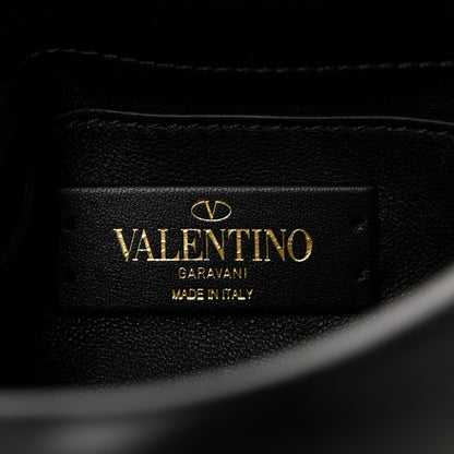 Valentino Garavani Nappa Small Roman Stud Shoulder Bag Black 6 of 9