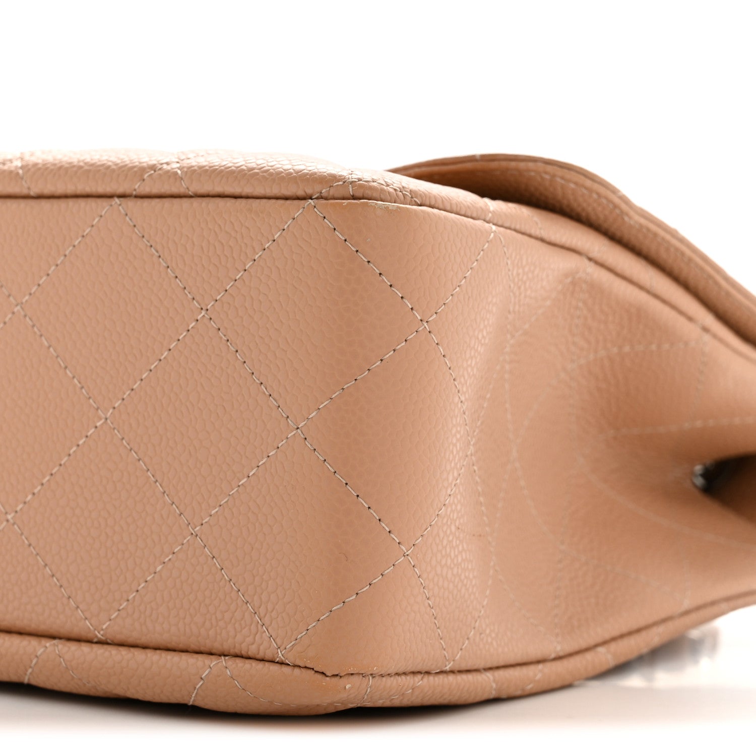 Chanel Caviar Quilted Jumbo Single Flap Dark Beige 10 of 14