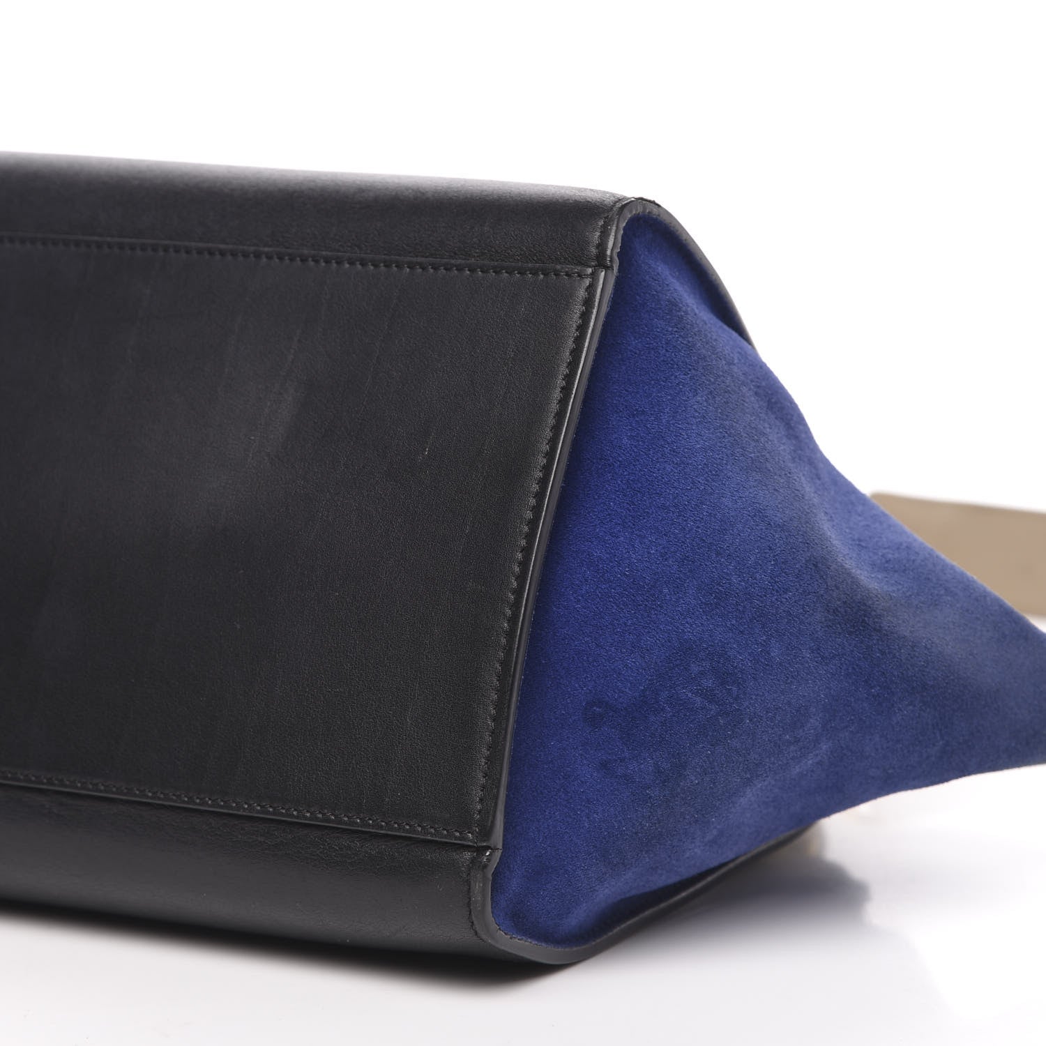 Celine Calfskin Suede Medium Tri-color Trapeze Tri-color Sand 8 of 19