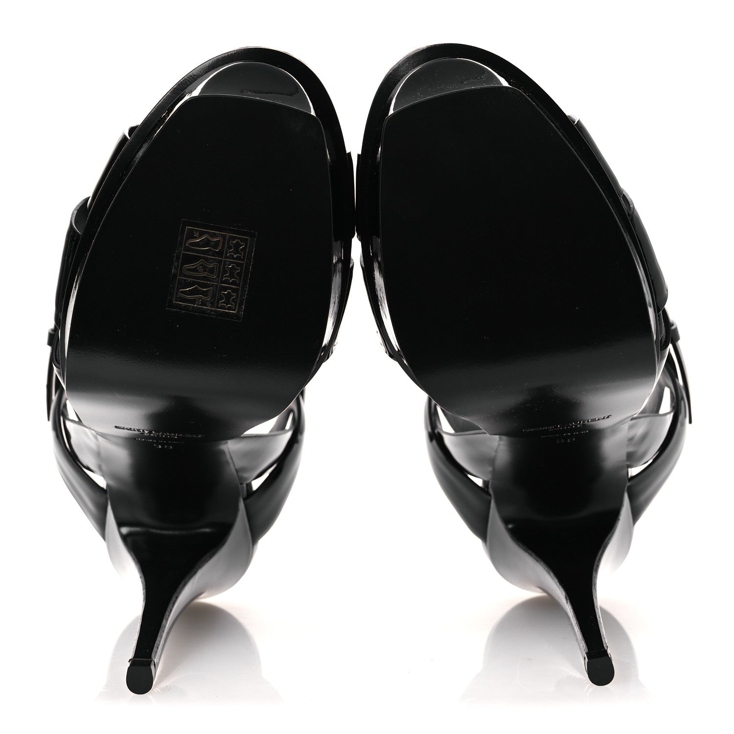 Saint Laurent Patent Tribute 105 Platform Sandals 38 Black 7 of 11