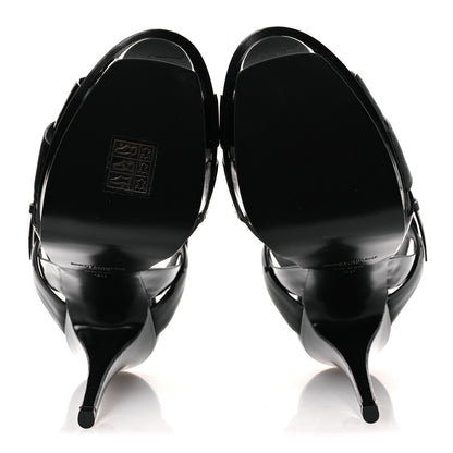 Saint Laurent Patent Tribute 105 Platform Sandals 38 Black 7 of 11