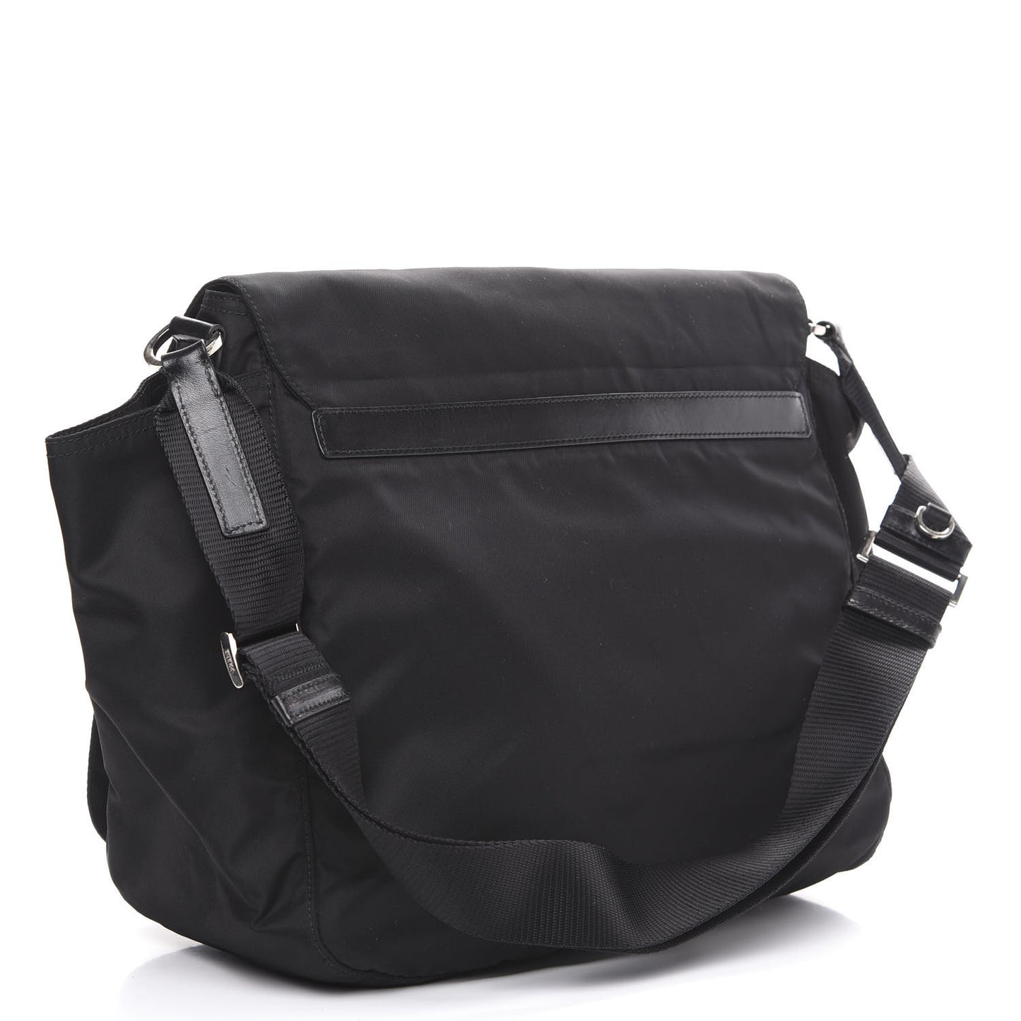 Nylon Vela Sport Messenger Bag Black