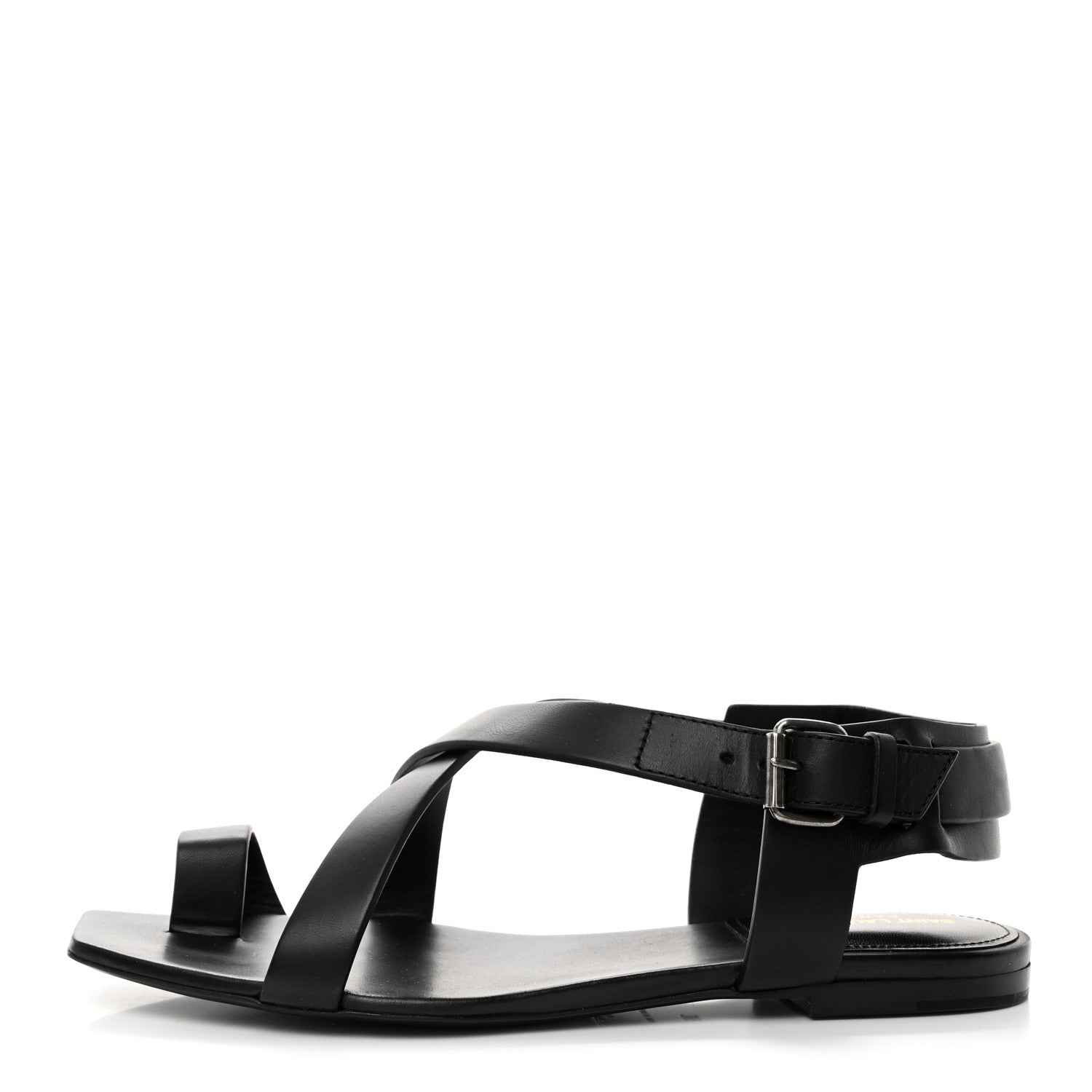 Saint Laurent SAINT LAURENT Calfskin Gladiator Sandals 39 Black 1 of 9