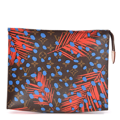 Louis Vuitton Monogram Jungle Dots Toiletry Pouch 26 Coquelicot Denim 1 of 12