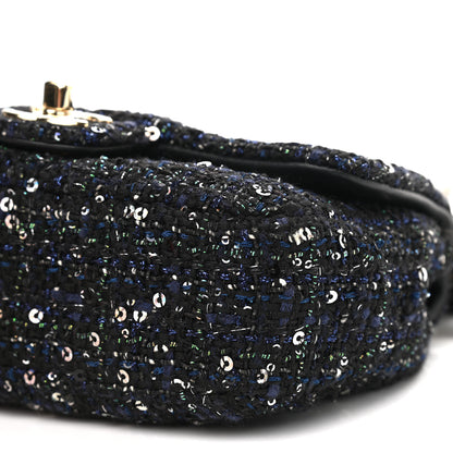 Chanel Tweed Mini Pearl Handle Flap Black Ecru 6 of 10