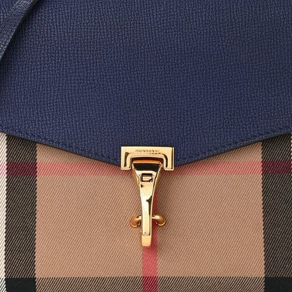 Burberry Derby Calfskin House Check Small Macken Crossbody Bag Ink Blue 8 of 12
