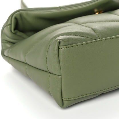 Saint Laurent Lambskin Quilted Toy Loulou Puffer Monogram Chain Satchel Light Pistache 8 of 10