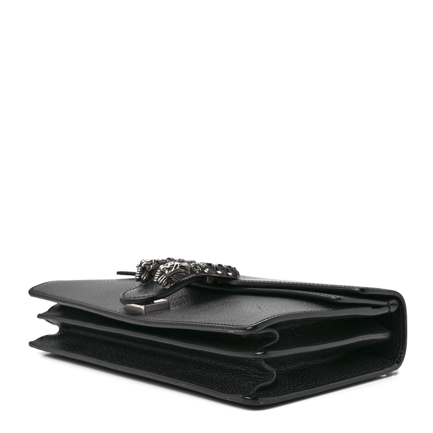 Pebbled Calfskin Small Dionysus Shoulder Bag Black