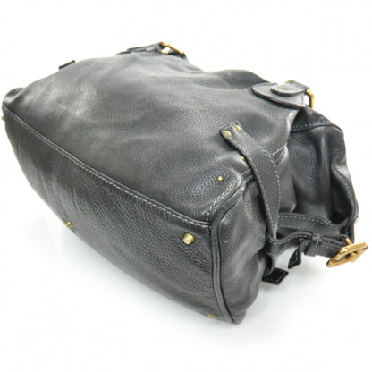 Chloe Leather Paddington Front Pocket Tote Black 4 of 13