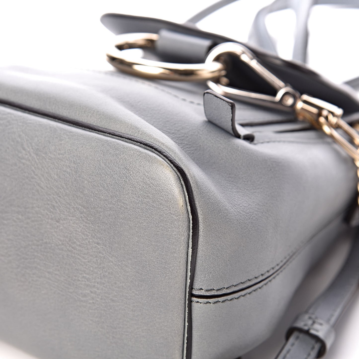 Suede Calfskin Mini Faye Backpack Cloudy Blue