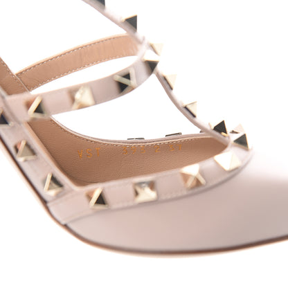 Valentino Garavani Nappa Rockstud Ankle Strap Pumps 37 Poudre 8 of 9