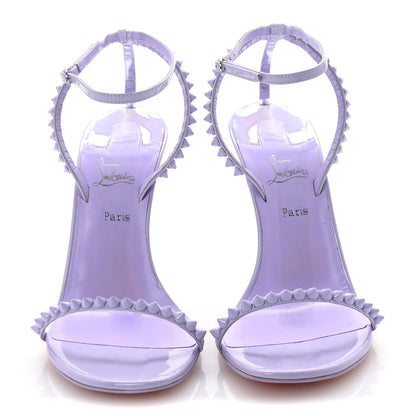 Christian Louboutin Patent Calfskin So Me 100 Sandals 37 Lilac Smoke 3 of 8