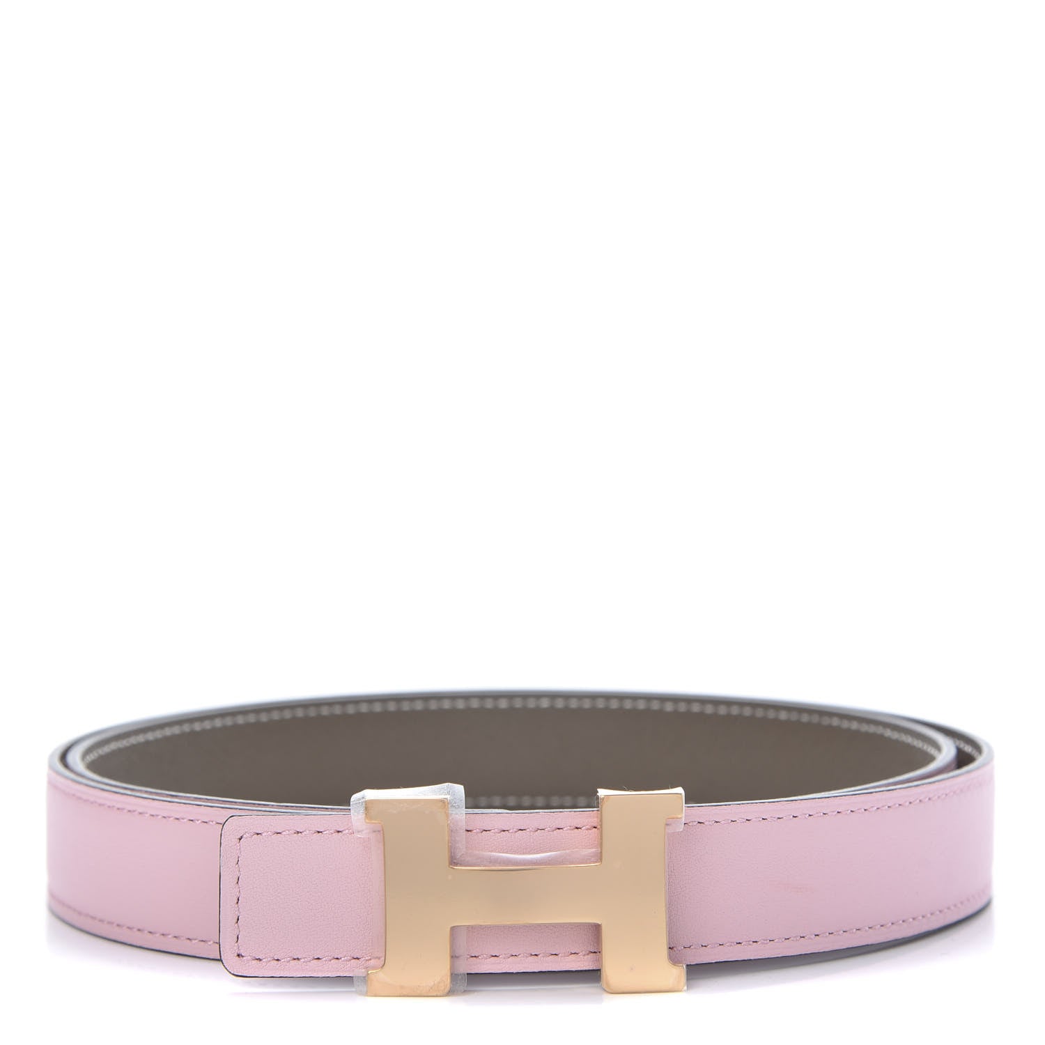 Hermes Epsom Swift 24mm Constance H Belt 85 Rose Sakura Etoupe 1 of 7