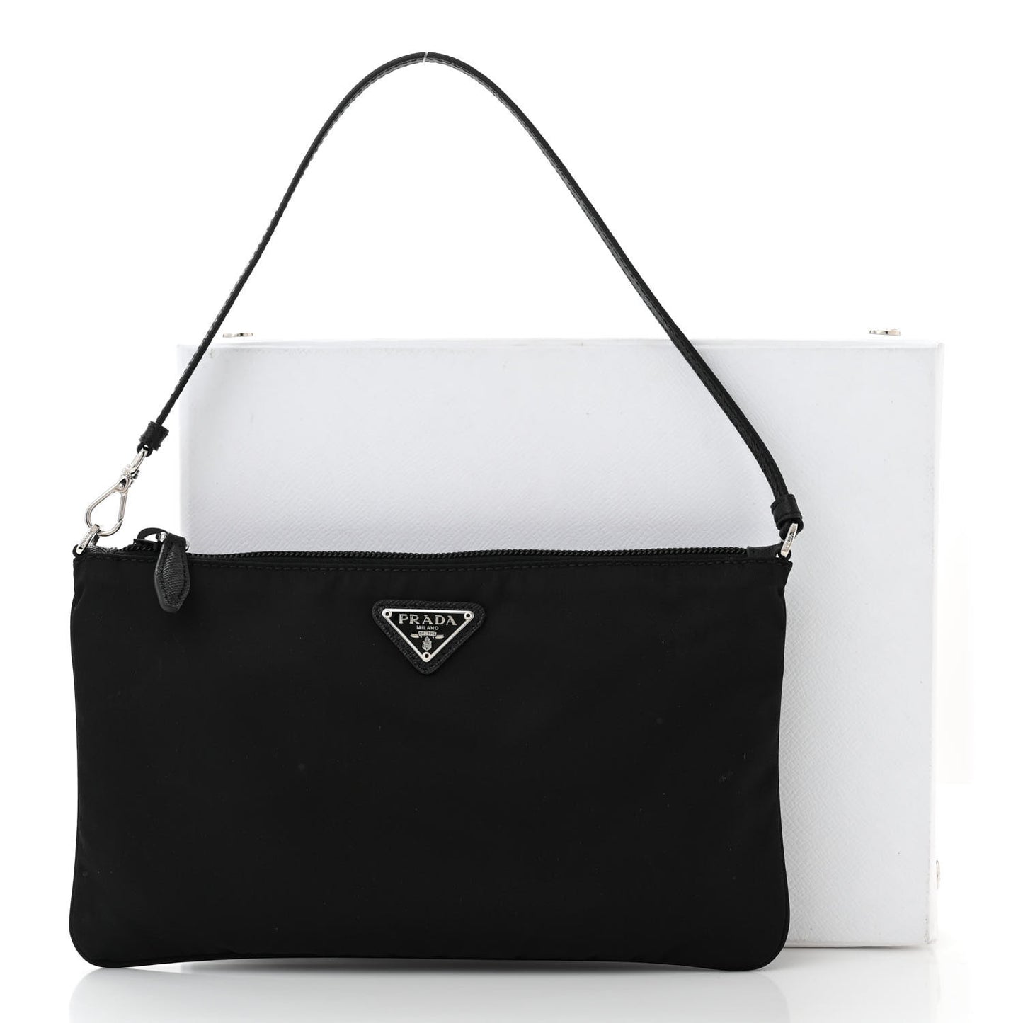 Tessuto Nylon Saffiano Pochette Black