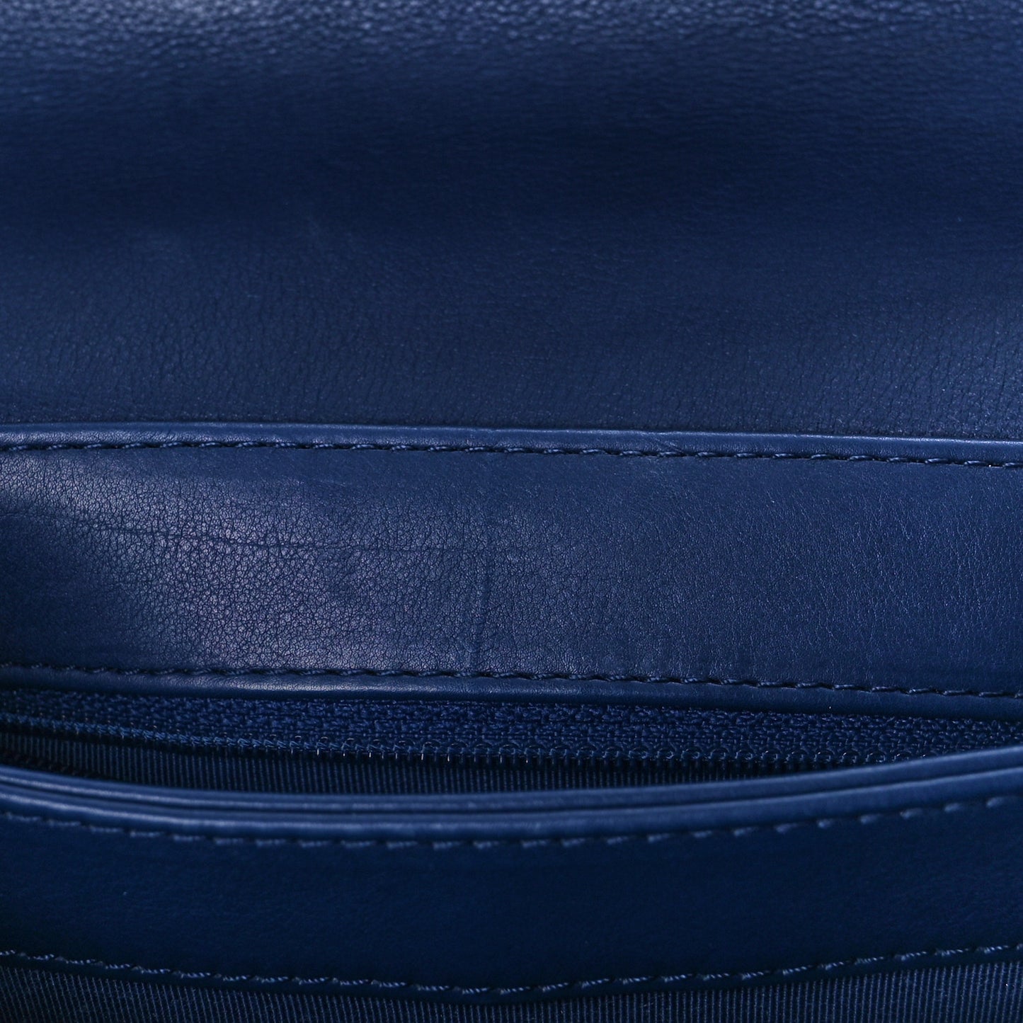 Calfskin Quilted Small Gold Top Handle Flap Blue