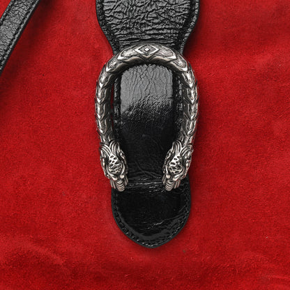 Gucci Suede Patent Medium Dionysus Bucket Bag Red 8 of 14