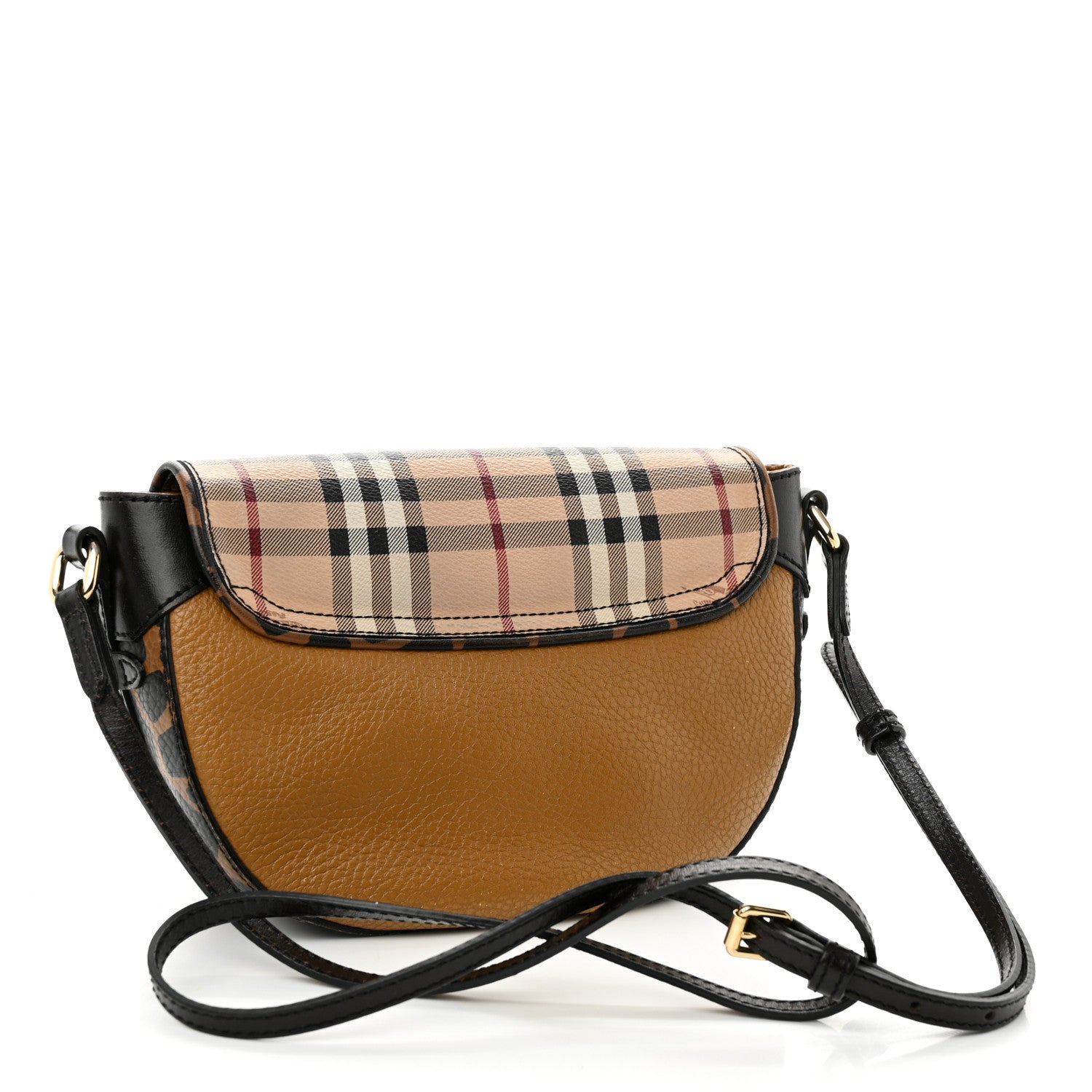 Burberry Haymarket Check Animal Print Maydown Crossbody Bag Brown 3 of 12