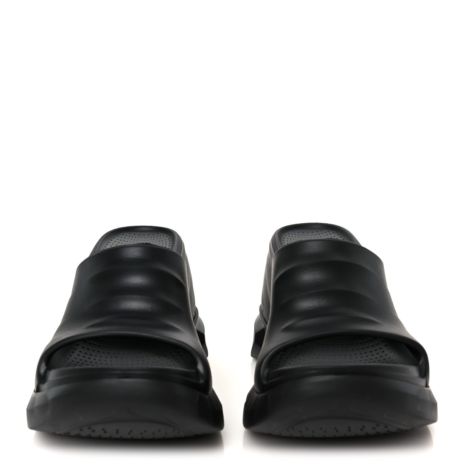 Givenchy Rubber Marshmallow Wedge Sandals 37 Black 3 of 10