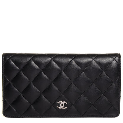 Chanel Lambskin Quilted Yen Wallet Black 1 of 8