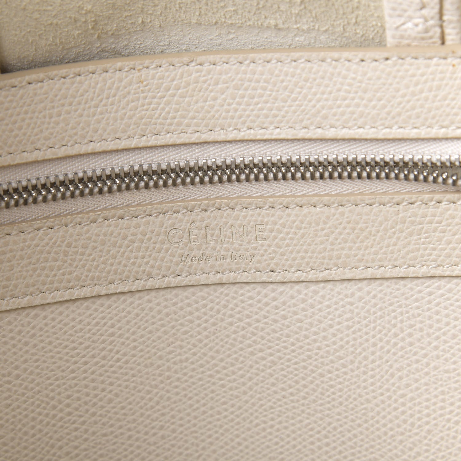 Celine Grained Calfskin Small Vertical Bi-Cabas Cream Black 9 of 12