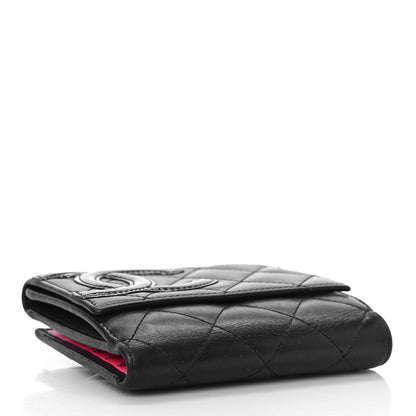 Chanel Lambskin Quilted Cambon Flap Wallet Black 4 of 14