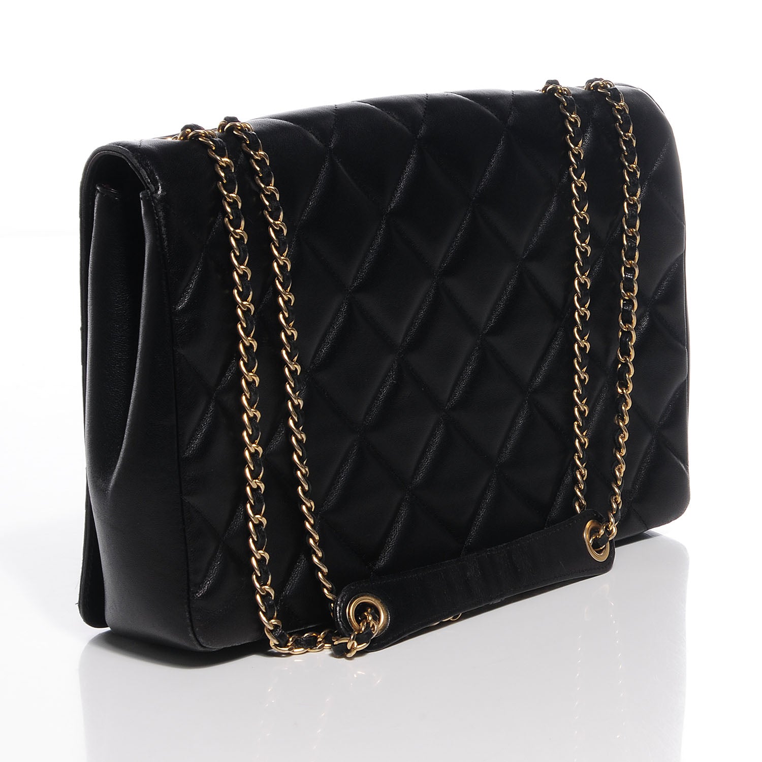 Chanel Lambskin Diamond CC Flap Black 3 of 7