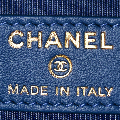 Chanel Shearling Sheepskin Chanel 19 Round Clutch With Chain Blue 6 of 10