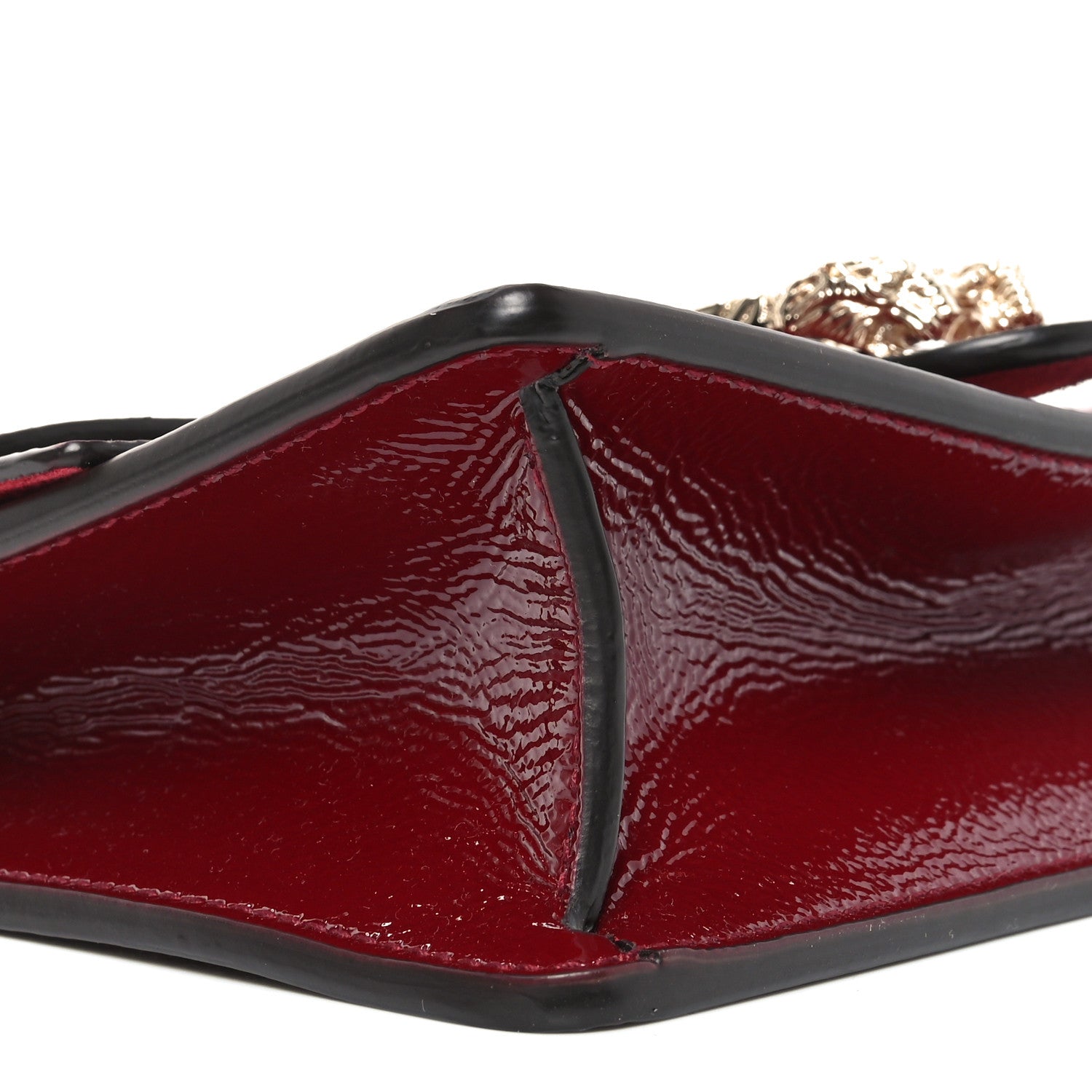 Gucci Crinkled Patent Mini Dionysus Shoulder Bag Rosso Ancora Red 8 of 10