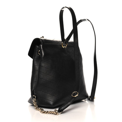 Chanel Grained Calfskin Chevron Stitched Backpack Black 3 of 12