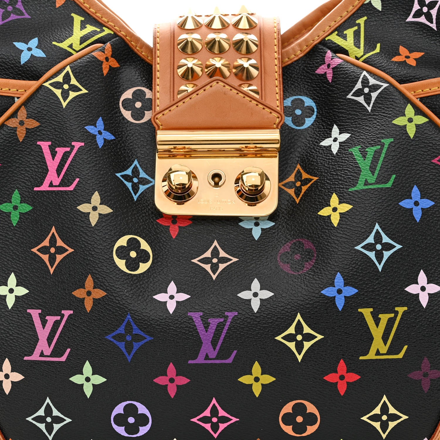 Louis Vuitton Monogram Multicolor Chrissie Black 8 of 10