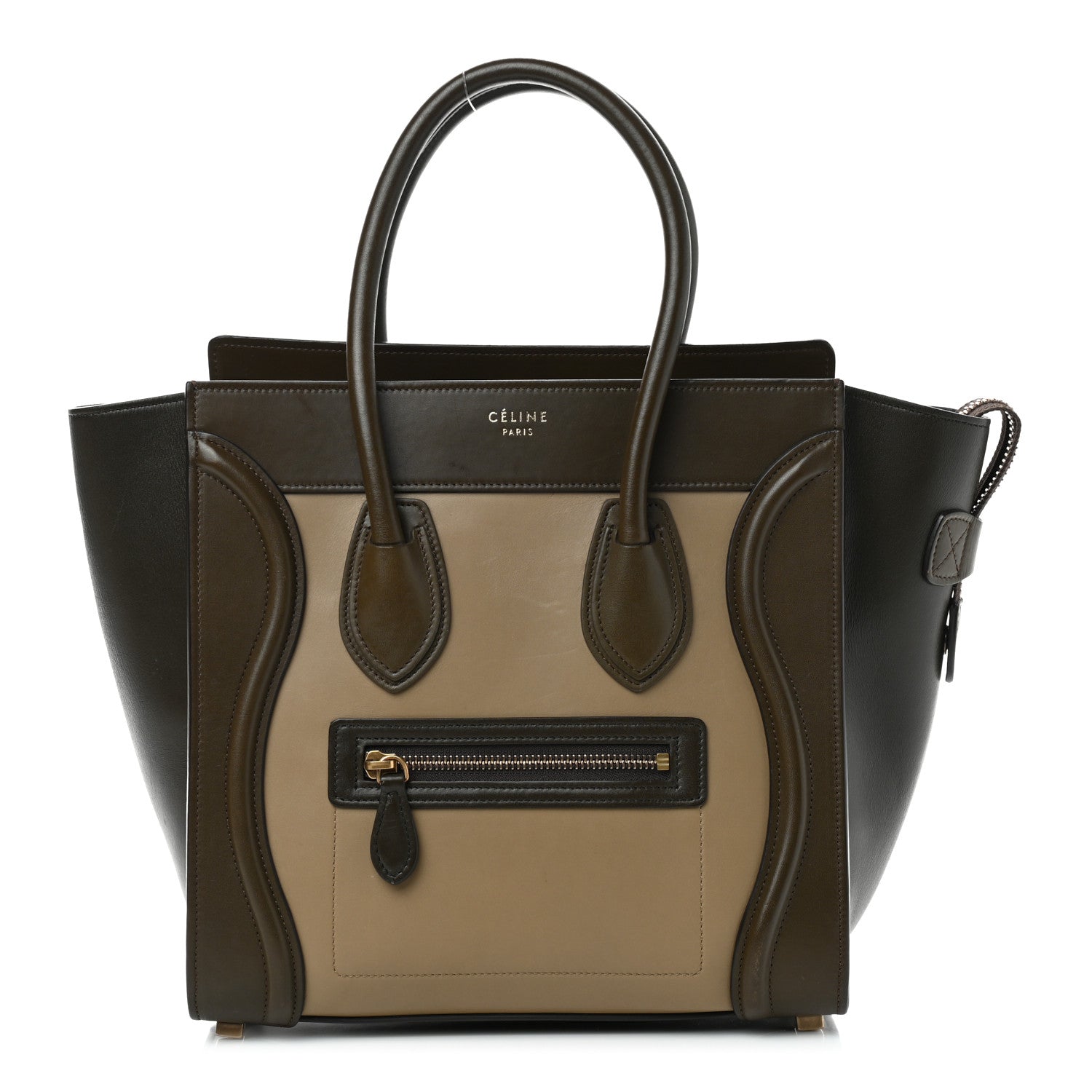 Celine Smooth Calfskin Micro Tri-Color Luggage Khaki 1 of 11