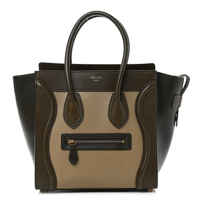 Celine Smooth Calfskin Micro Tri-Color Luggage Khaki 1 of 11