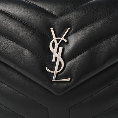 Saint Laurent Calfskin Y Quilted Monogram Small Loulou Chain Satchel Black 9 of 11