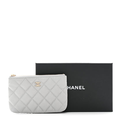 Chanel Caviar Quilted Small Cosmetic Case Grey 8 of 8