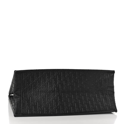 Christian Dior Oblique Calfskin Embossed Large Book Tote Black 4 of 8