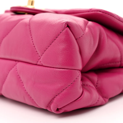 Chanel Lambskin Quilted Small Chain Top Handle Flap Fuchsia 10 of 11
