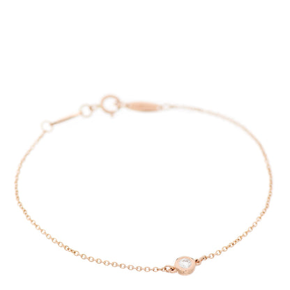 Tiffany 18K Rose Gold Diamond .08ct Elsa Peretti Diamonds by the Yard Bracelet 1 of 4