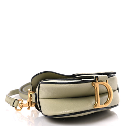 Christian Dior Goatskin Micro Saddle Bag With Strap Sage Green 3 of 7