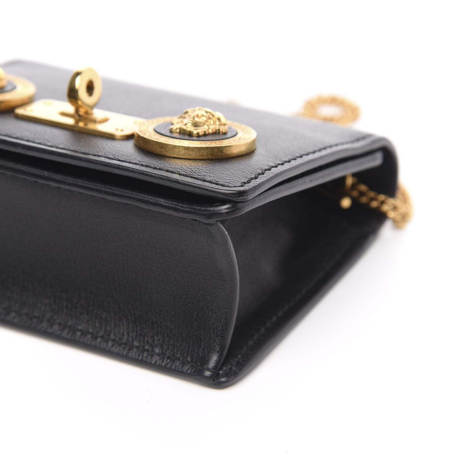 Versace Calfskin Mini Icon Handbag Black 9 of 11