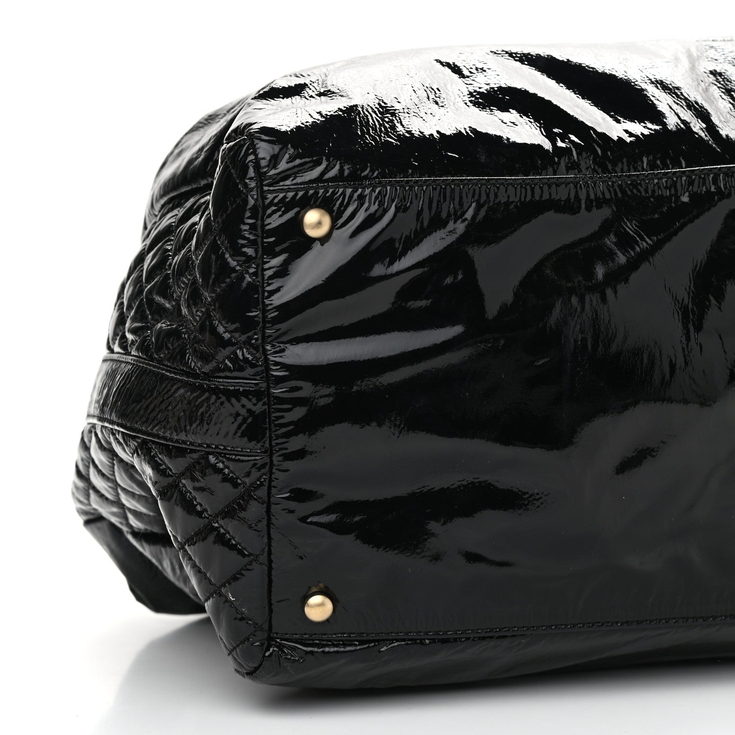 Chanel Vinyl XXL Rock and Chain Bowler Black 9 of 13