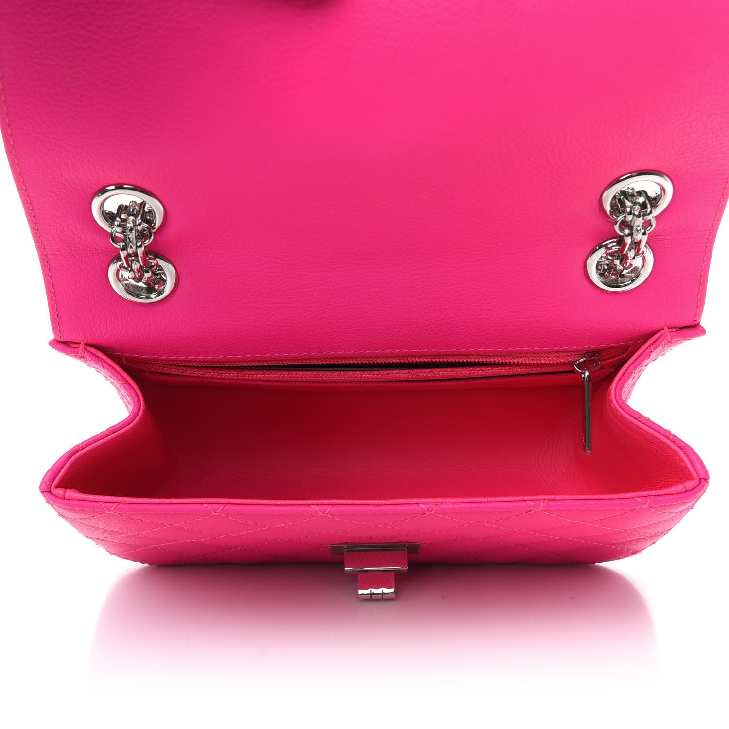 Chanel Goatskin Quilted 2.55 Reissue Mini Flap Fluorescent Pink 7 of 10