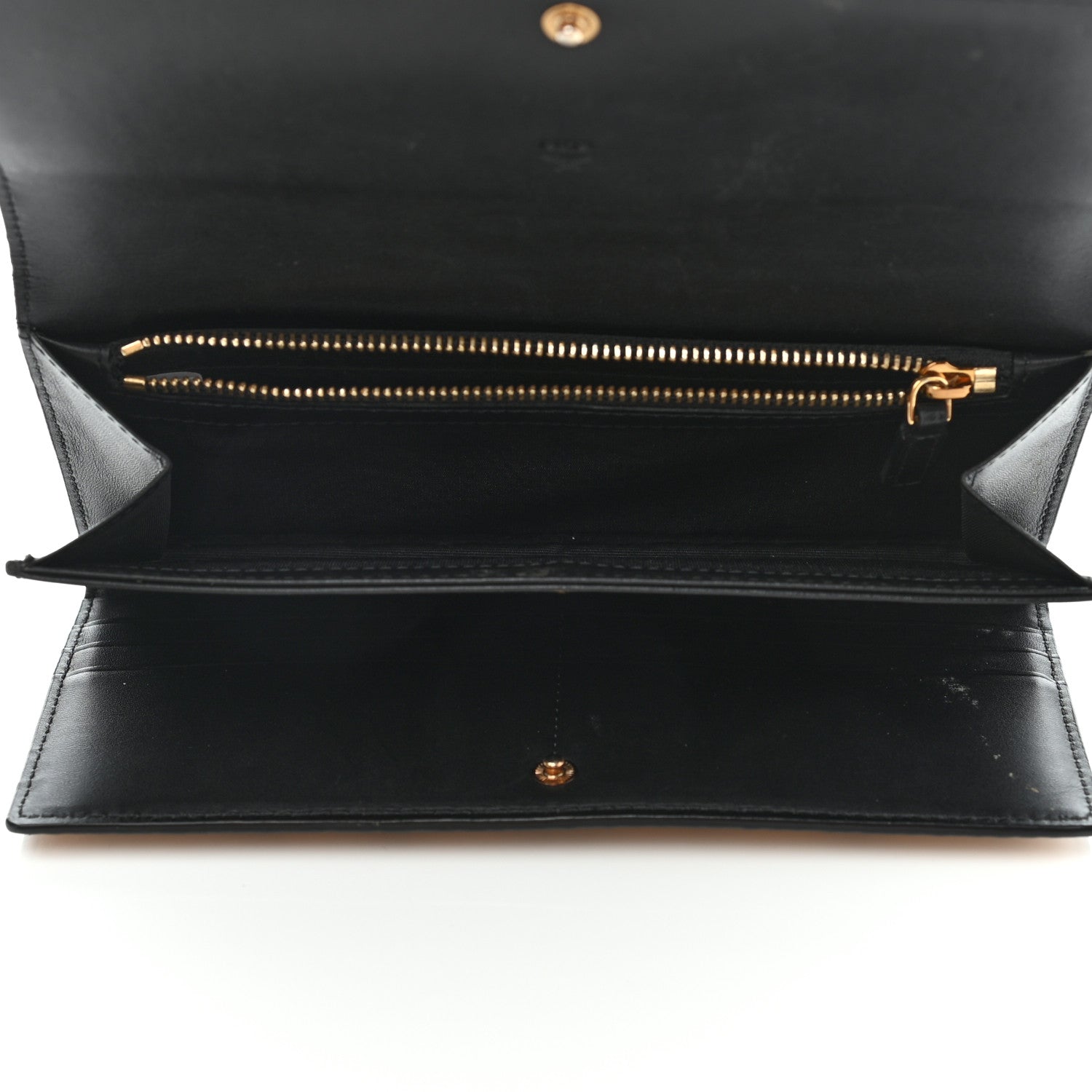 MCM Metallic Visetos Continental Flap Wallet Gold 5 of 10