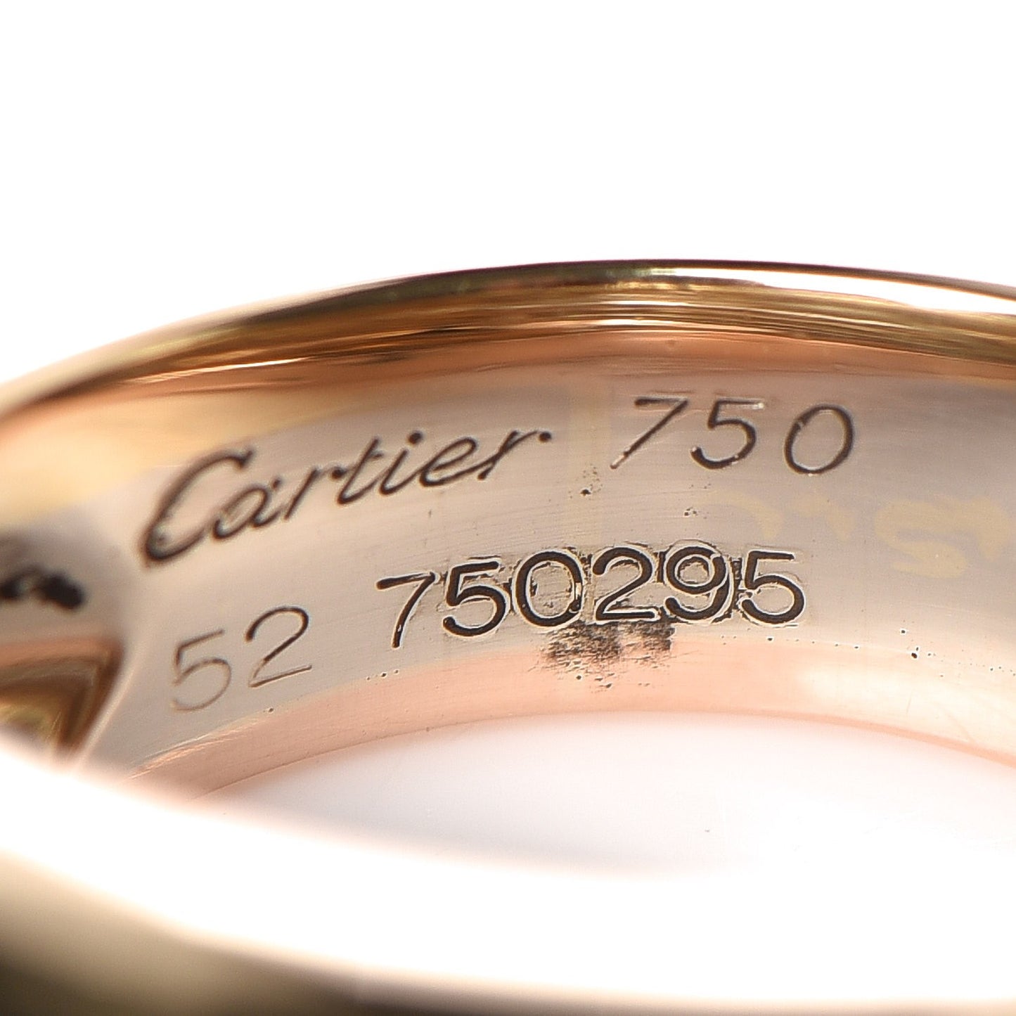 18K Pink Yellow White Gold Wide Dome Band Ring 52 6